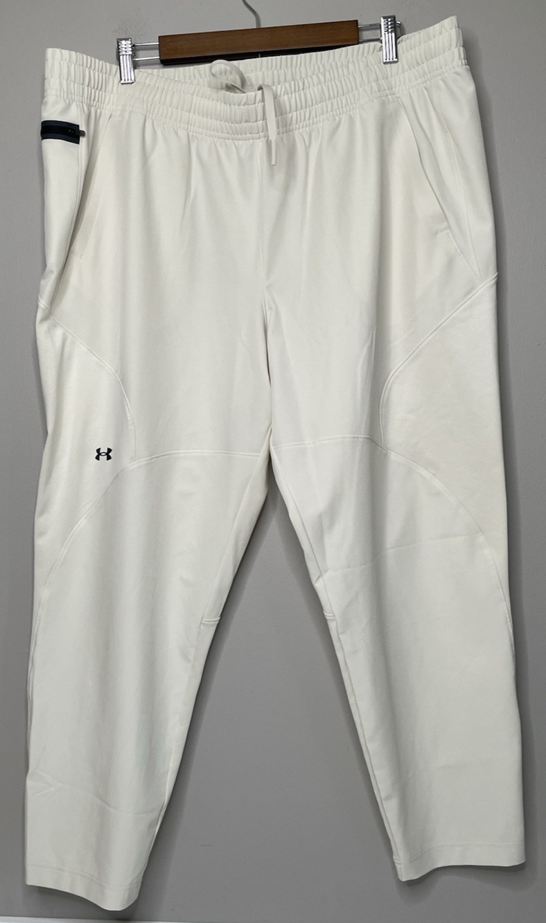 Under Armour Women’s 2XL White Athletic Jogger Pants Drawstring Pockets
